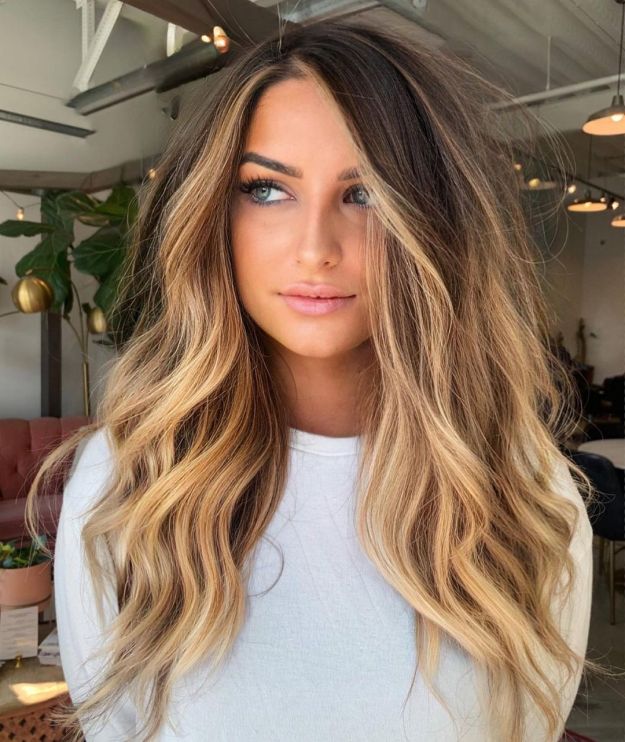 Irresistible Warm Brown Blonde Balayage