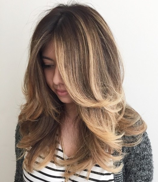 Layered Hair With Balayage