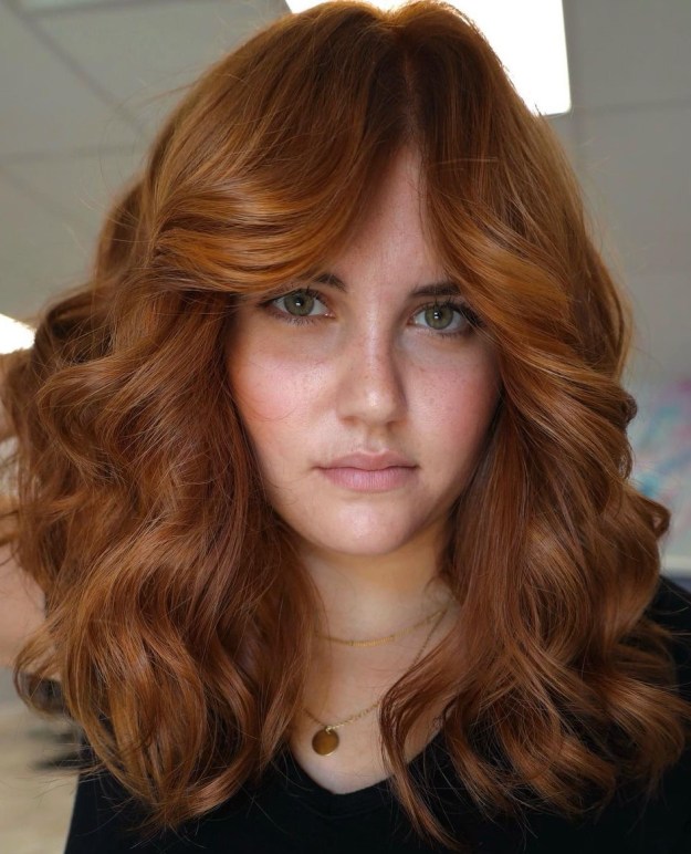 Light Copper Hair with Warmer Shade for Face Framing