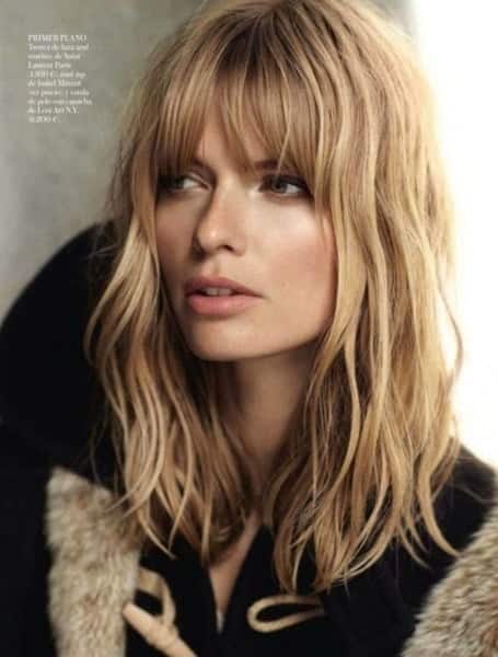 Lob With Layers And Bangs
