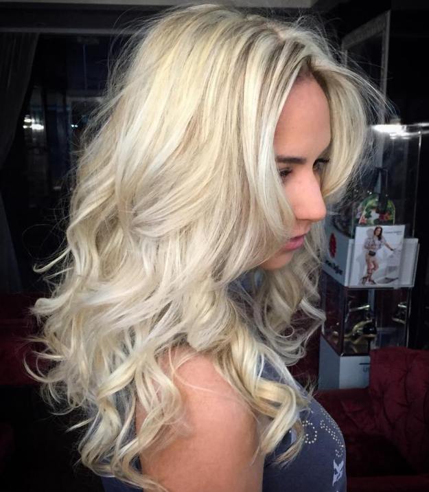 Long Curly Blonde Hairstyle