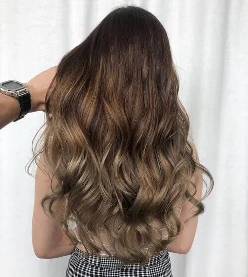 Long Medium Ash Brown Hair With Highlights