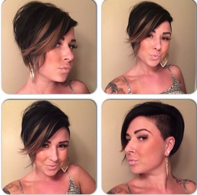 Retro-inspired faux hawk pixie