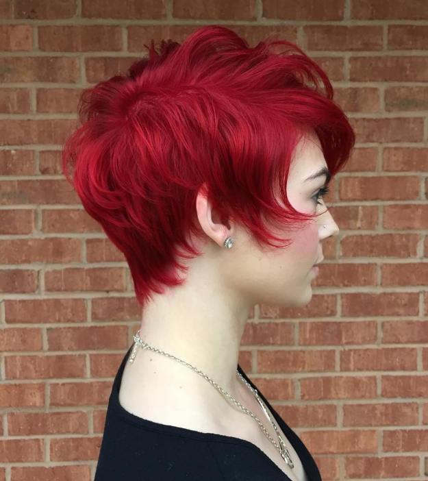 Long Red Pixie Hairstyle