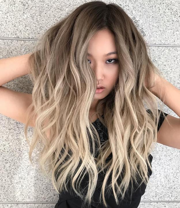 Long Wavy Ash Blonde Hair