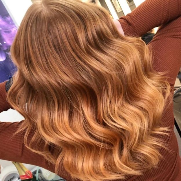 Medium Brown to Strawberry Blonde Balayage