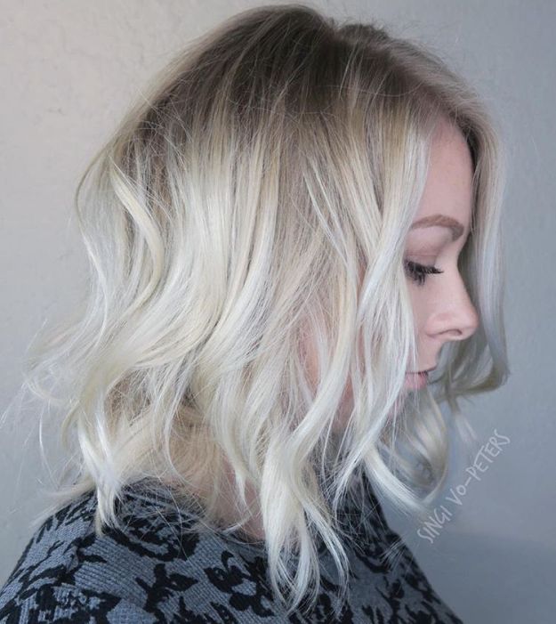 Messy Blonde Lob