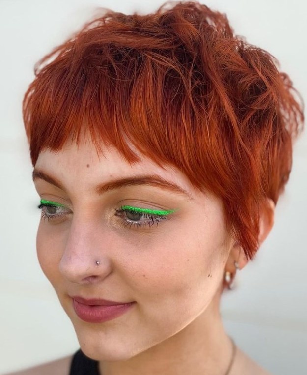 Messy Choppy Pixie for Red Hair