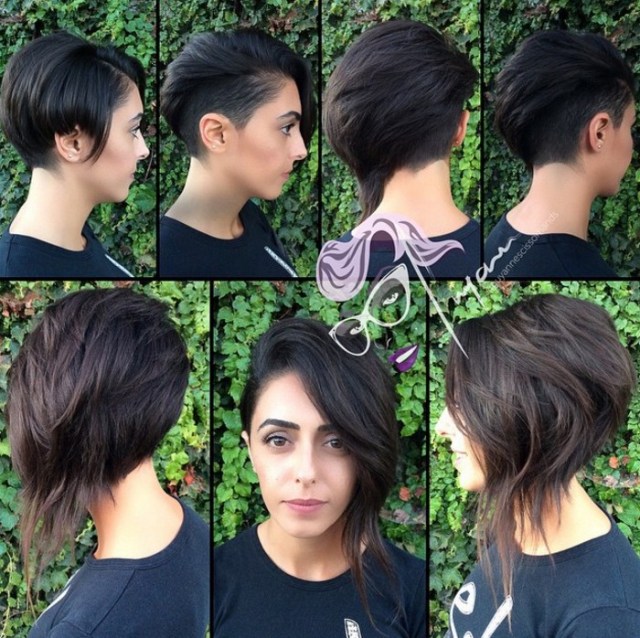 Extreme asymmetrical long pixie