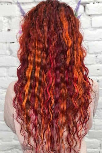 Multidimensional Red Highlights #redhair #purplehair #highlights