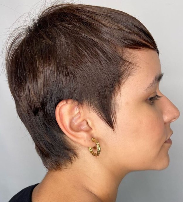 Neat Pixie with Side Baby Bangs