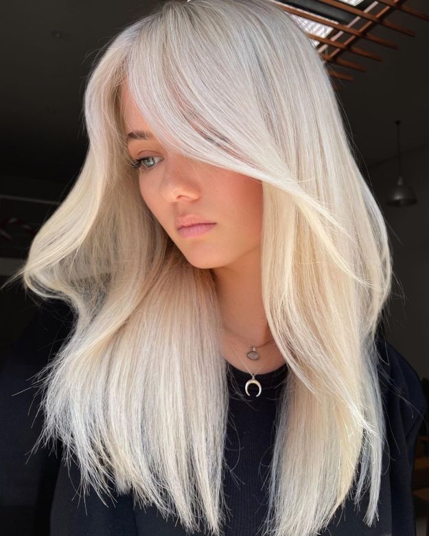 One Tone Platinum Blonde Hair