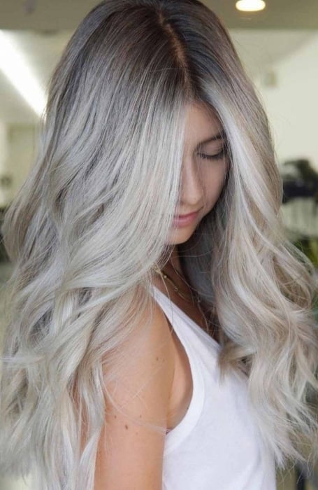 Platinum Blonde Balayage