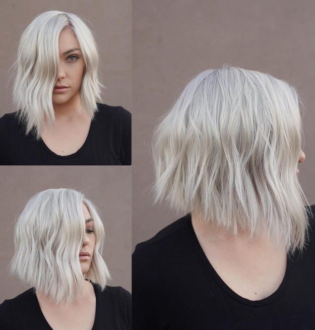 Platinum Blonde Inverted Bob