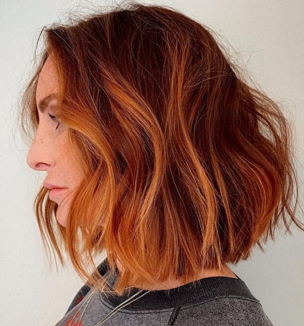 Red Brown and Light Copper Highlights