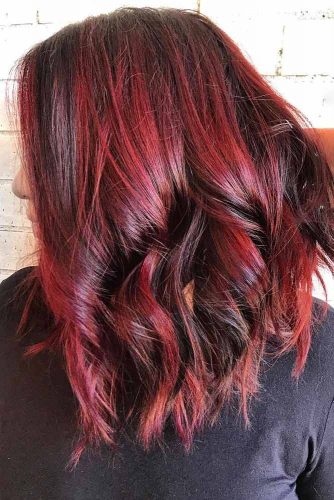 Red Wine Highlights #redhair #brunette #highlights