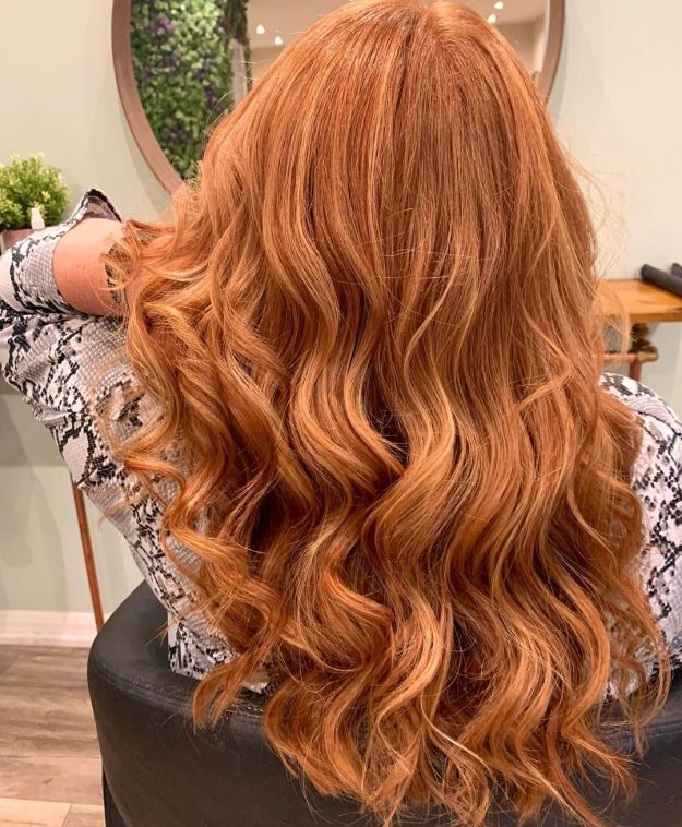 Rich Auburn Hair with Cinnamon Red Balayage