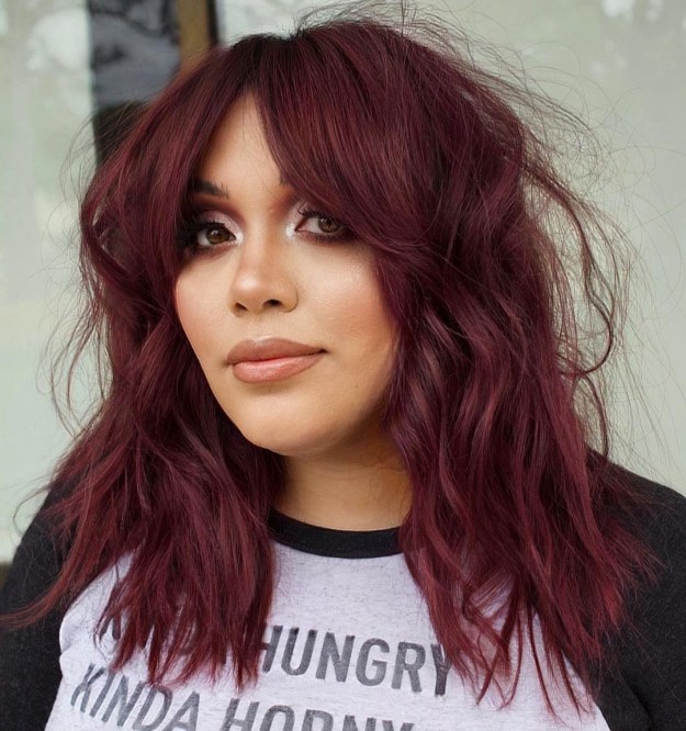 Rich Burgundy Winter Hair Color