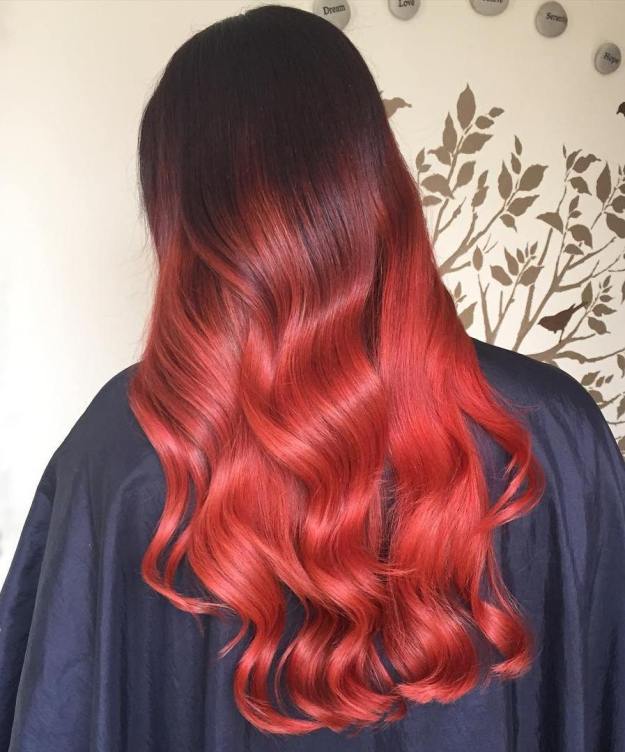 Scarlet Ombre Hair