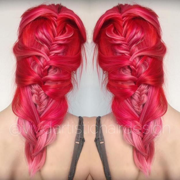 Scarlet To Pink Ombre