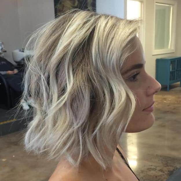 Shaggy Blonde Balayage Bob