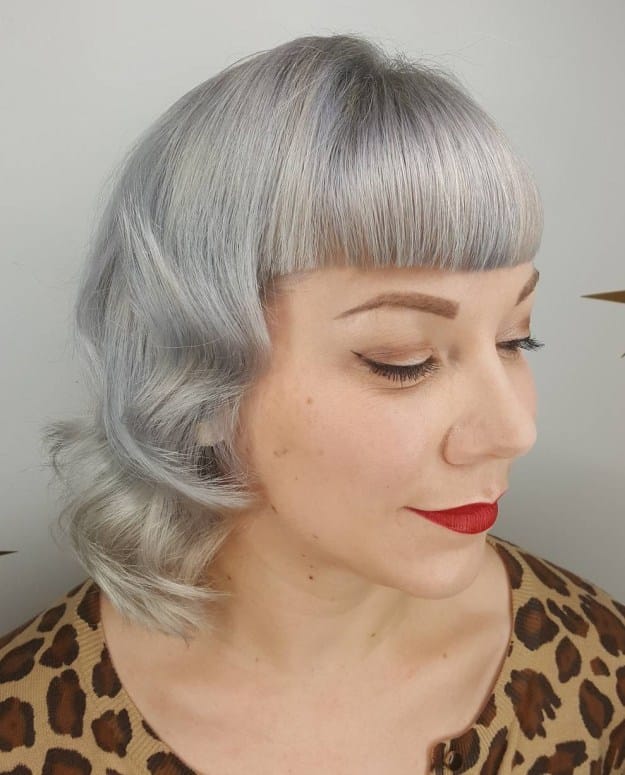 Shiny Gray Hair Color