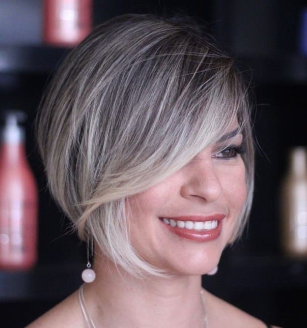 Short Angled Bob with Side Bangs