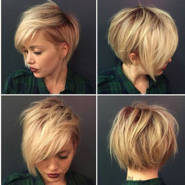 short bob hair style with bangs