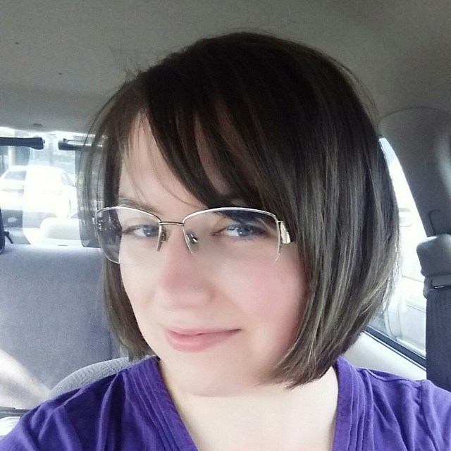 short bob hairstyle with glasses
