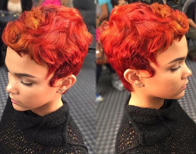 short crimson cut