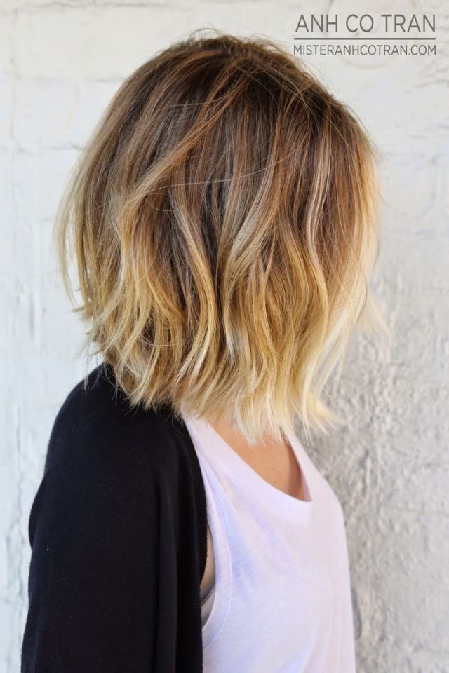 short ombre bob haircut 2016