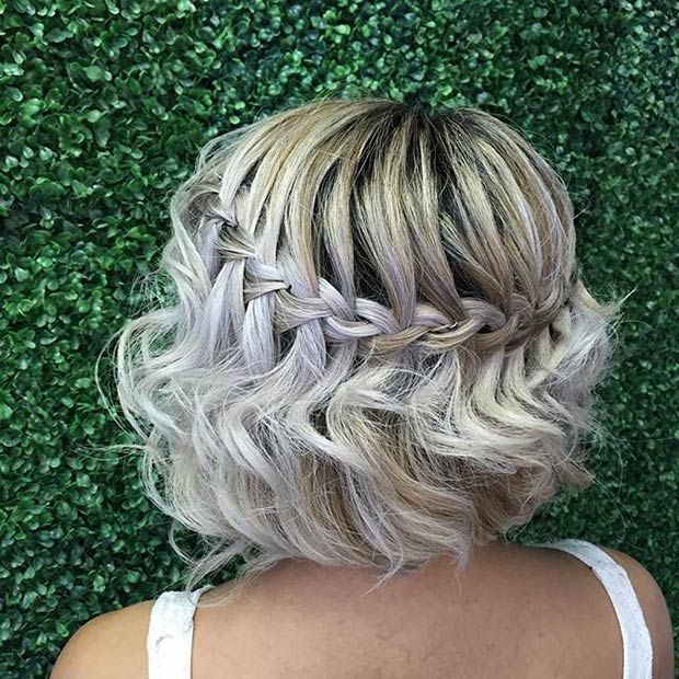 Short waterfall bob hairstyle