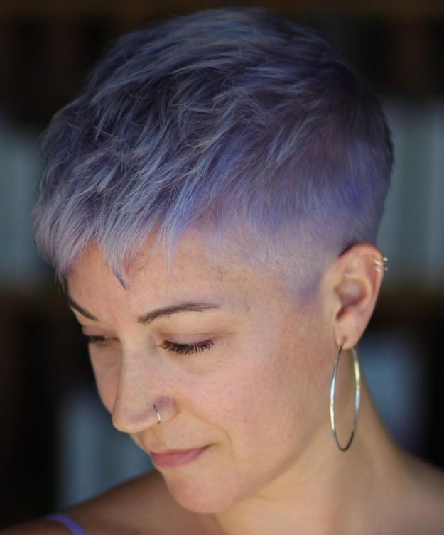 Soft Purple Pixie Hairstyle