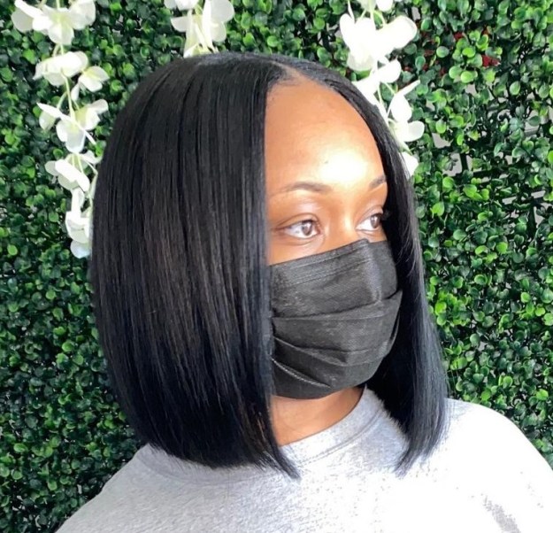 Straight A Line Bob for Natural Hair