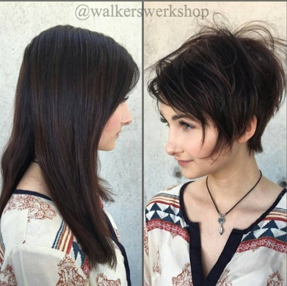 Stylish Short Pixie Haircut for Girls