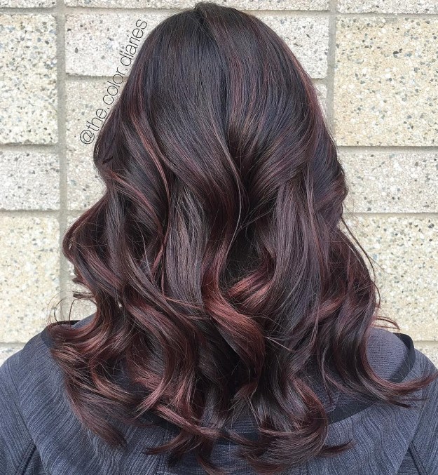 Subtle Burgundy Highlights