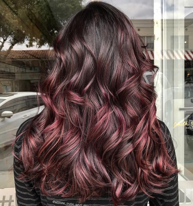 Subtle Red Highlights For Brown Hair