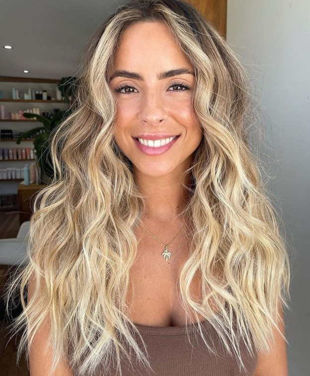 Summer Blonde Highlights with Dark Roots