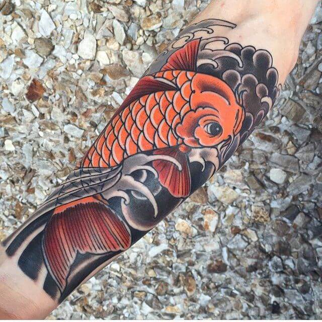 Traditional Japanese Koi Fish Tattoo