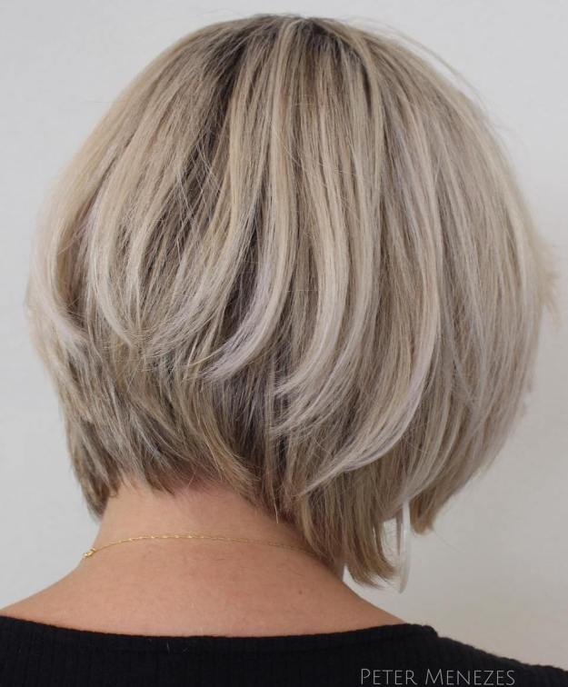 Two-Tier Ash Blonde Bob