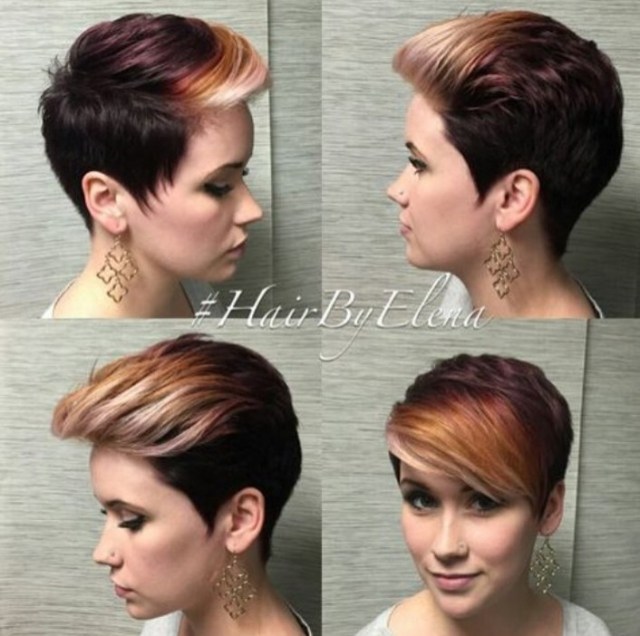 Multi-toned color block pixie