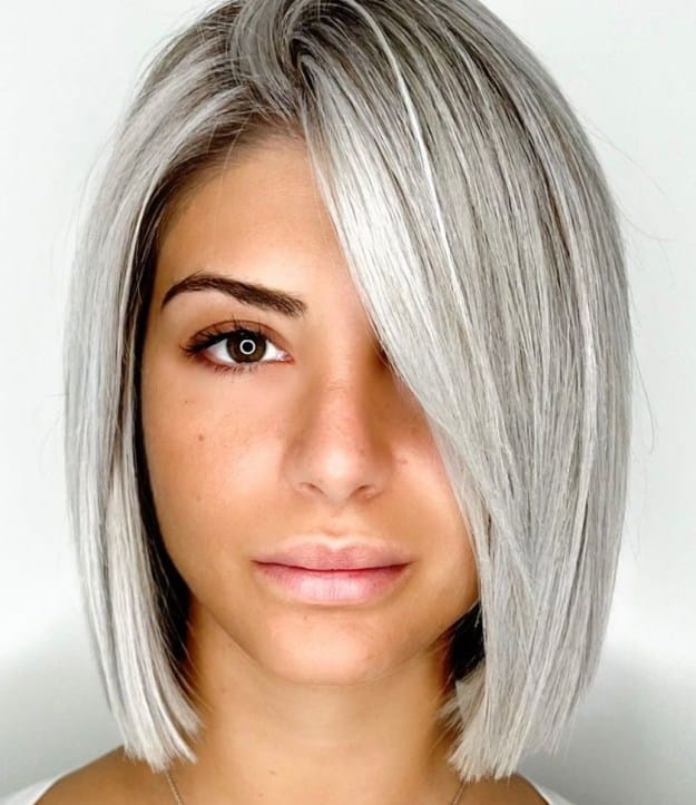 White Blonde Hair Color for Naturally Dark Hair