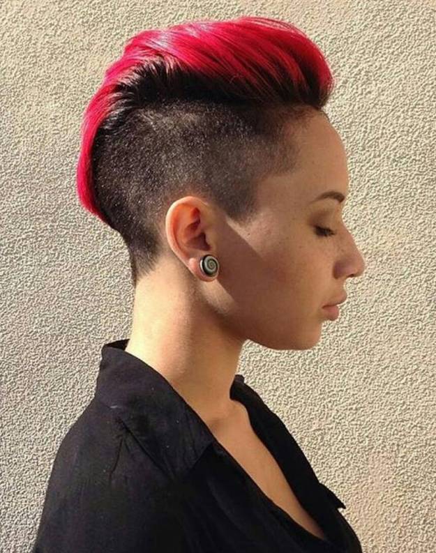 Women's Short Red Mohawk