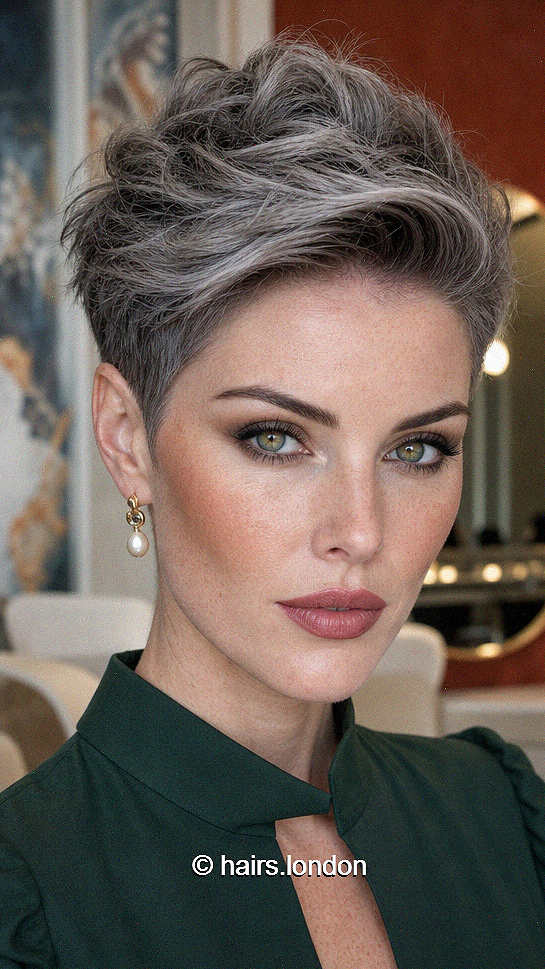 60 Stunning Undercut Pixie Style Ideas For This Season Smoky Pearl Silver Hair