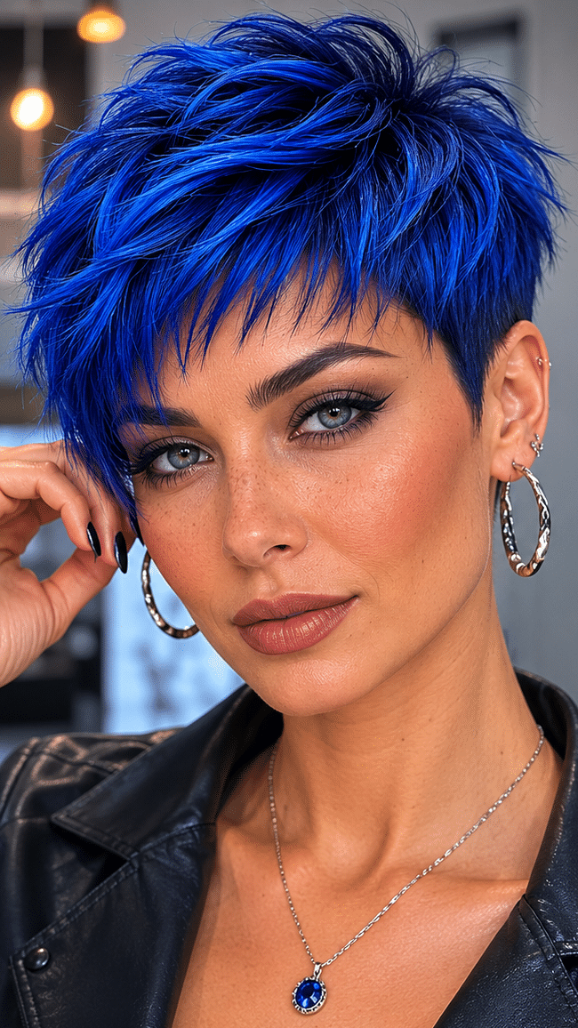Electric Sapphire Blue Hair