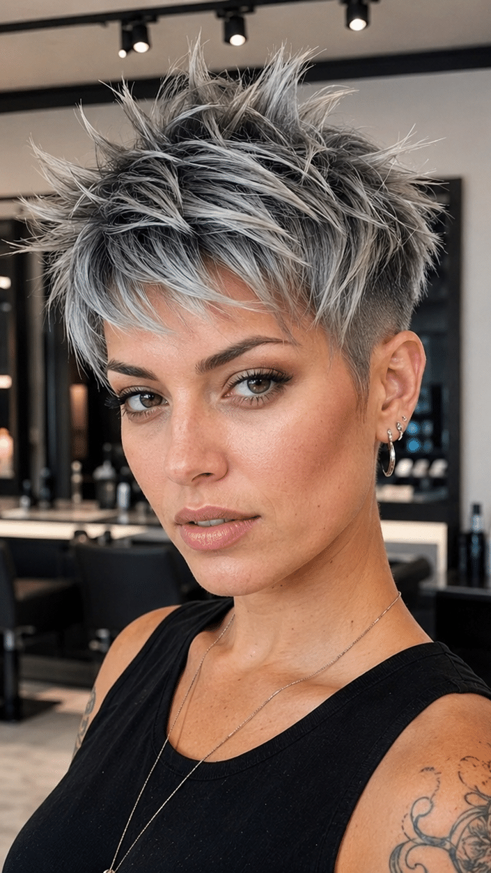 Smoky Silver Frost Hair