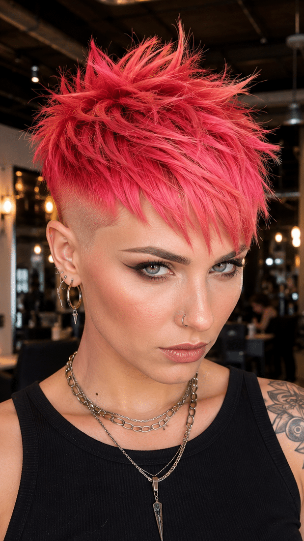 Electric Rose Punk Pixie Hair