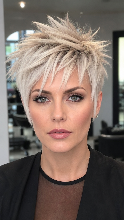 51 Stunning Undercut Pixie Style Ideas For This Season Arctic Pearl Blonde Hair