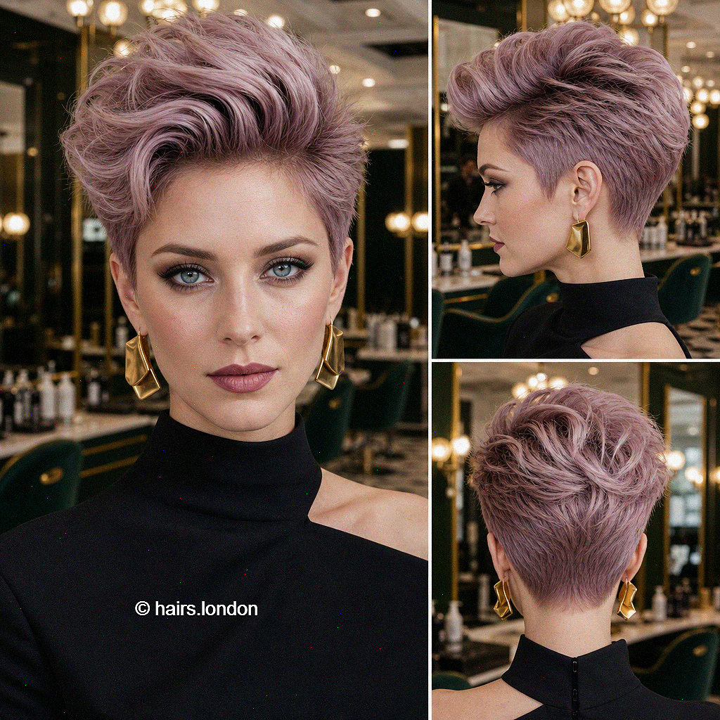 60 Stunning Undercut Pixie Style Ideas For This Season Dusty Mauve Rose Hair