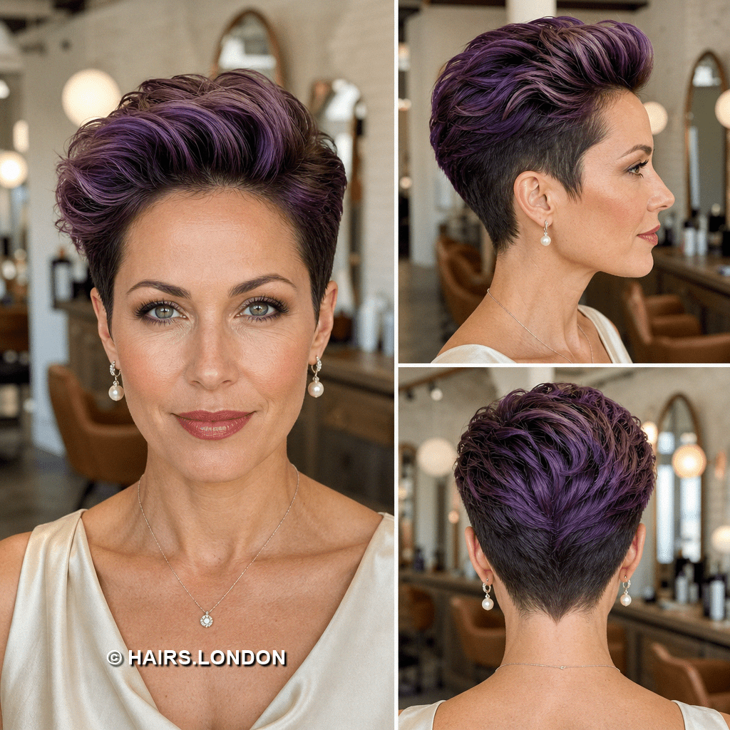 60 Stunning Undercut Pixie Style Ideas For This Season Smoky Amethyst Purple Hair